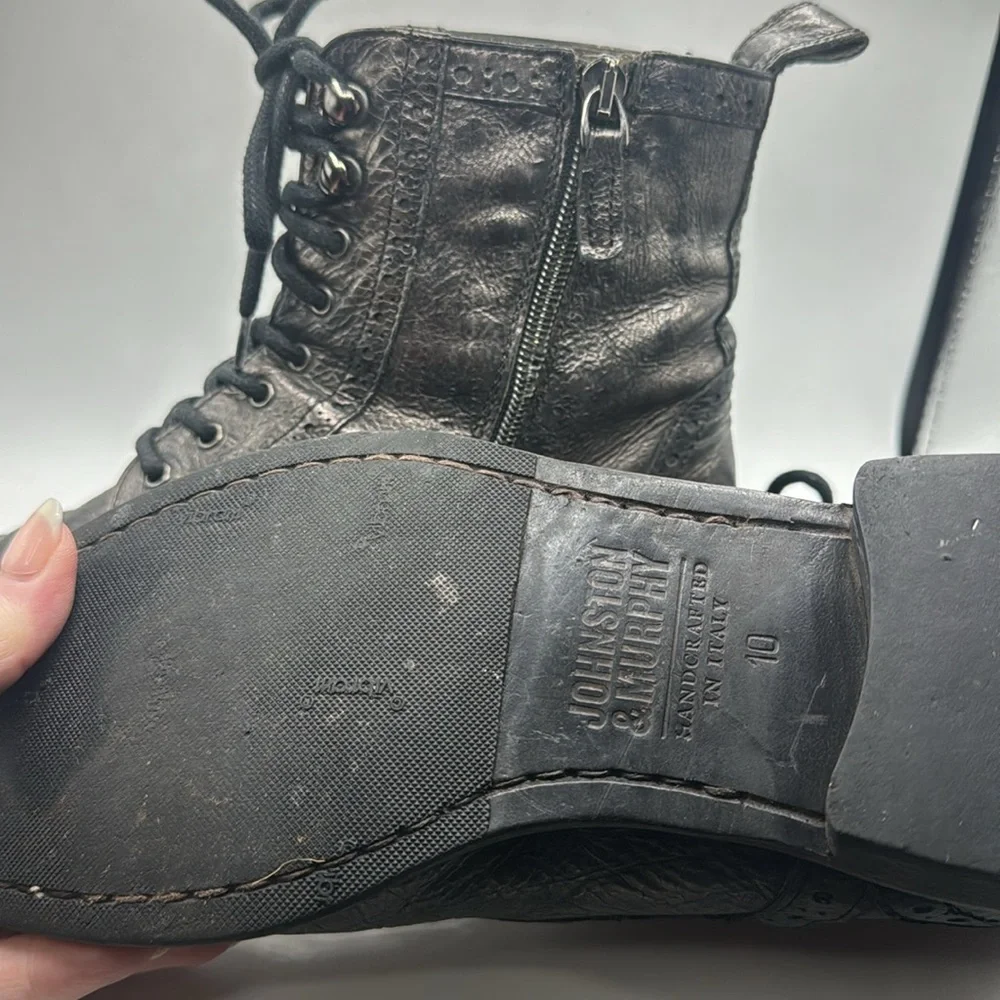Johnston & Murphy Combat Boots Metallic - Picture 9 of 10